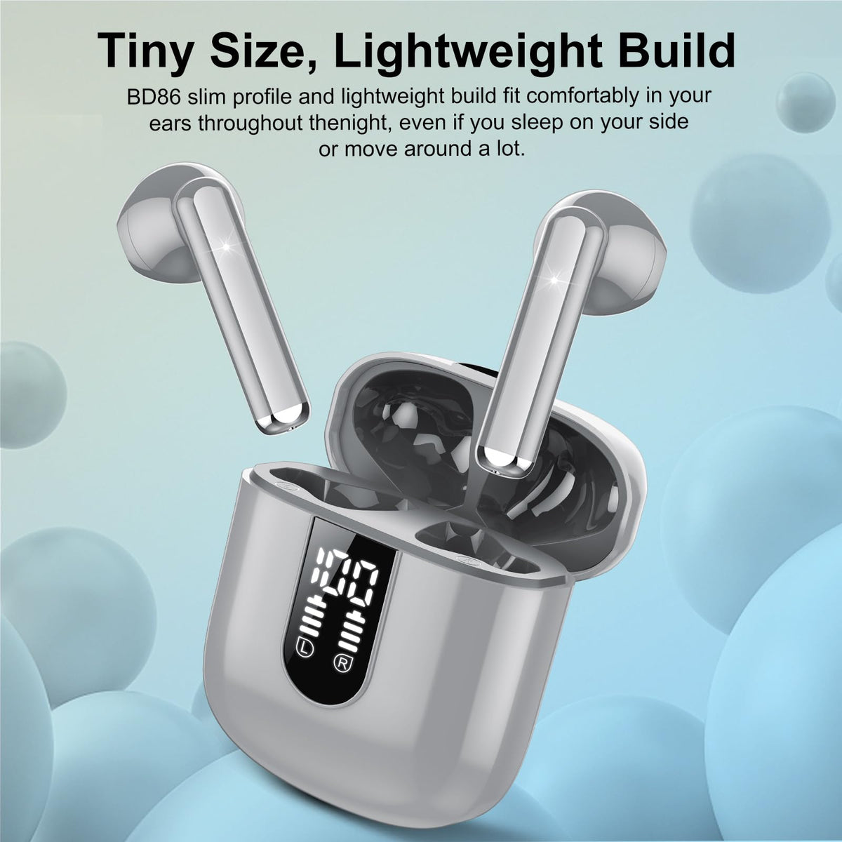 Jesebang lightweight earbuds at 3.4g offer all-day comfort.