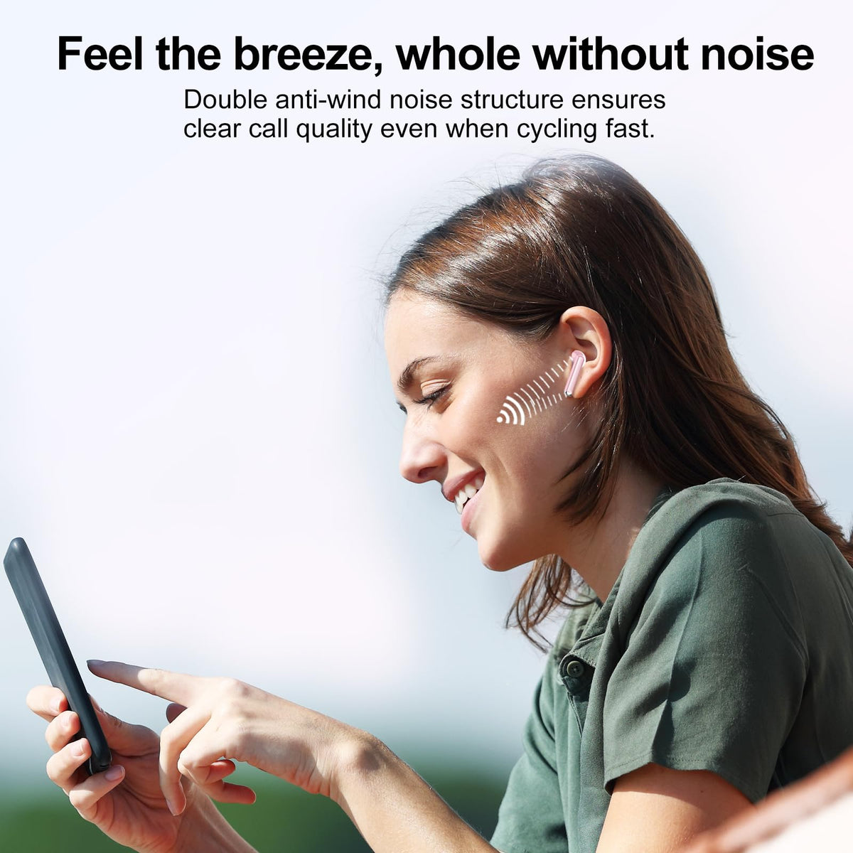 Jesebang earbuds Type-C fast charging powers the buds quickly