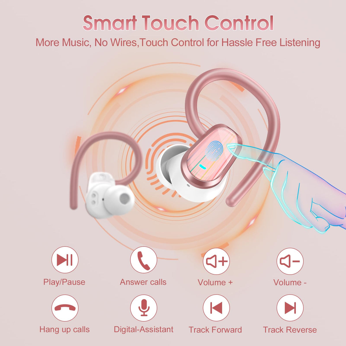 Jesebang S75 touch controls enabling hands free music and calls