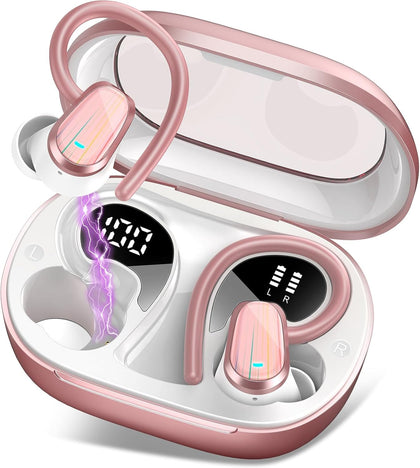 Jesebang S75 wireless earbuds charging case showing battery level for planning