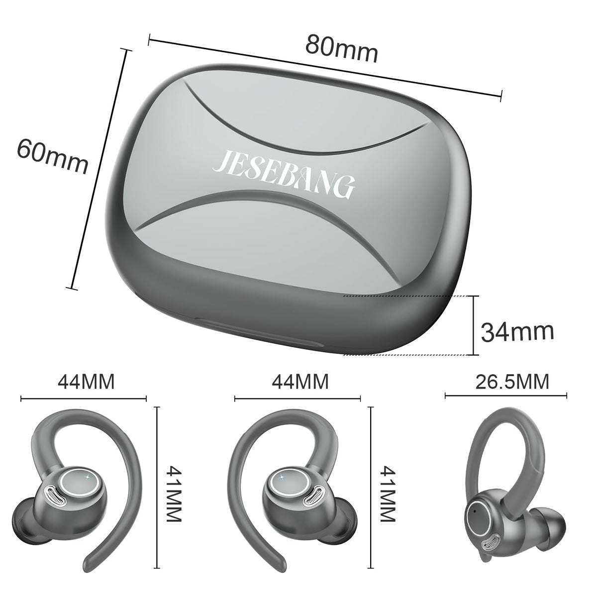 Jesebang touch controls being used to manage music and calls easily