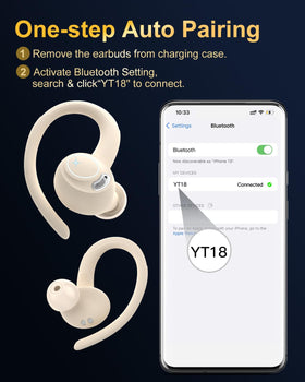 Jesebang earbud touch controls being tapped for easy playback control