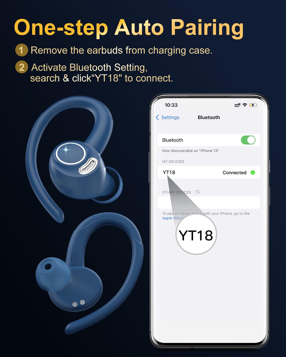 Jesebang finger tapping earbud touch control, easy playback and call control benefit