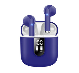 Jesebang wireless earbuds blue case; compact charging on the go for all-day listening.
