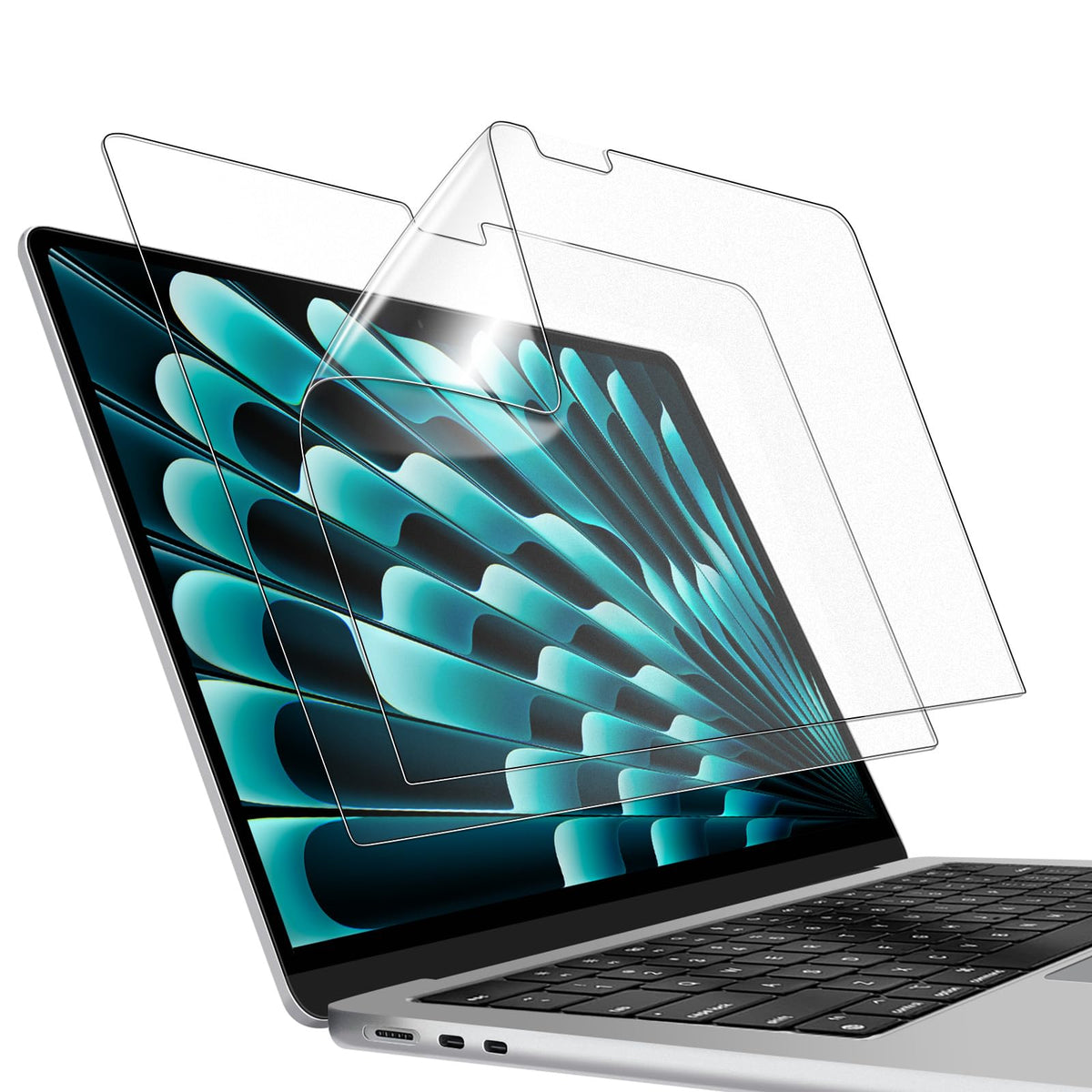 JETech MacBook Air 13.6 screen protector with matte finish reduces glare.