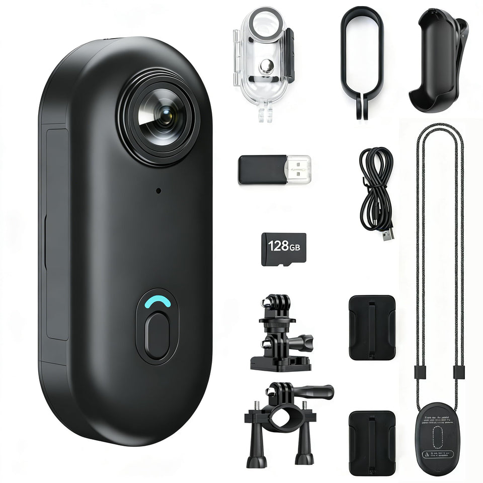 JETO 4K mini body camera with magnetic clip for hands-free recording