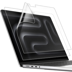 JETech anti-glare matte film on MacBook Pro 14 reduces reflections for comfortable viewing