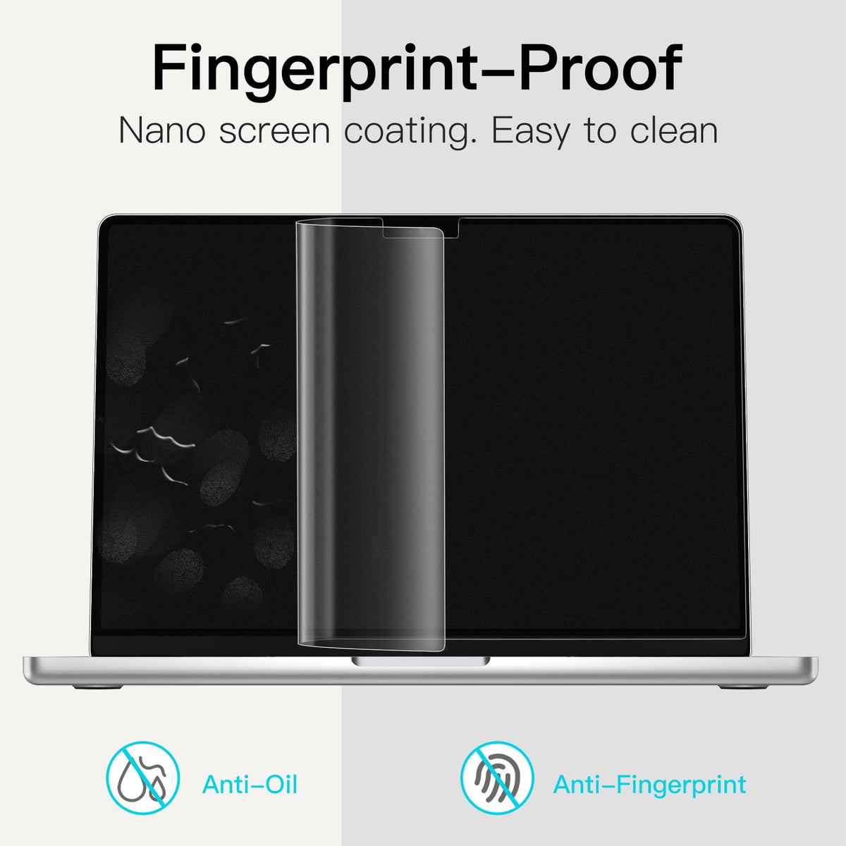 JETech easy-install screen protector for MacBook Pro 14, bubble-free setup