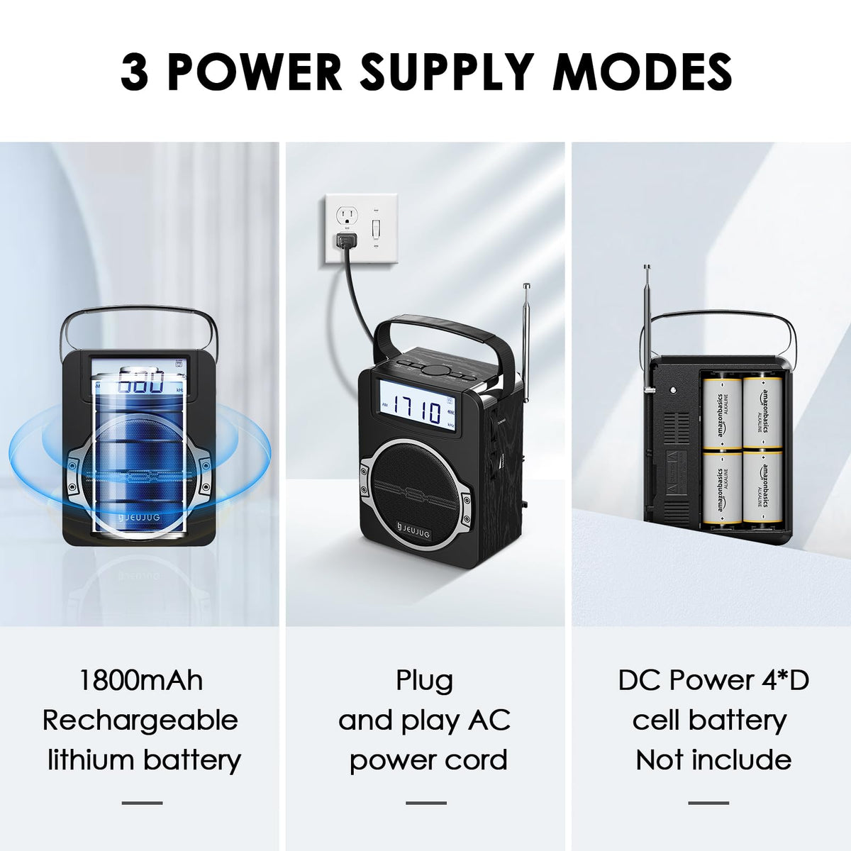 JEUJUG back panel showing battery compartment and AC port for flexible power