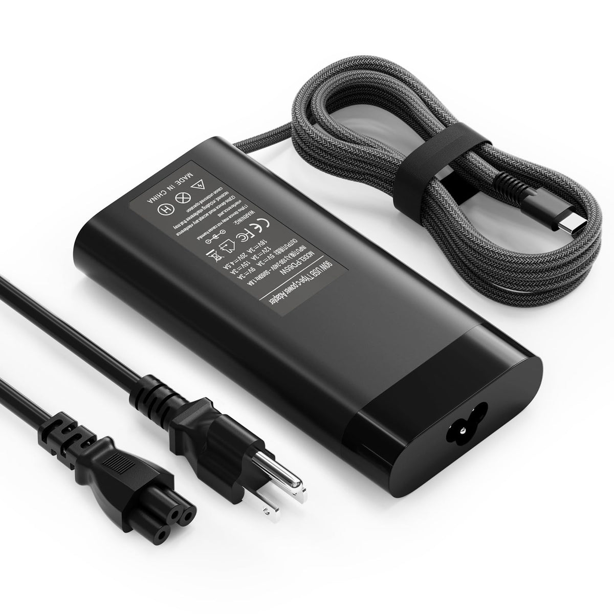 Jeunesse 90W USB-C laptop charger ready for travel