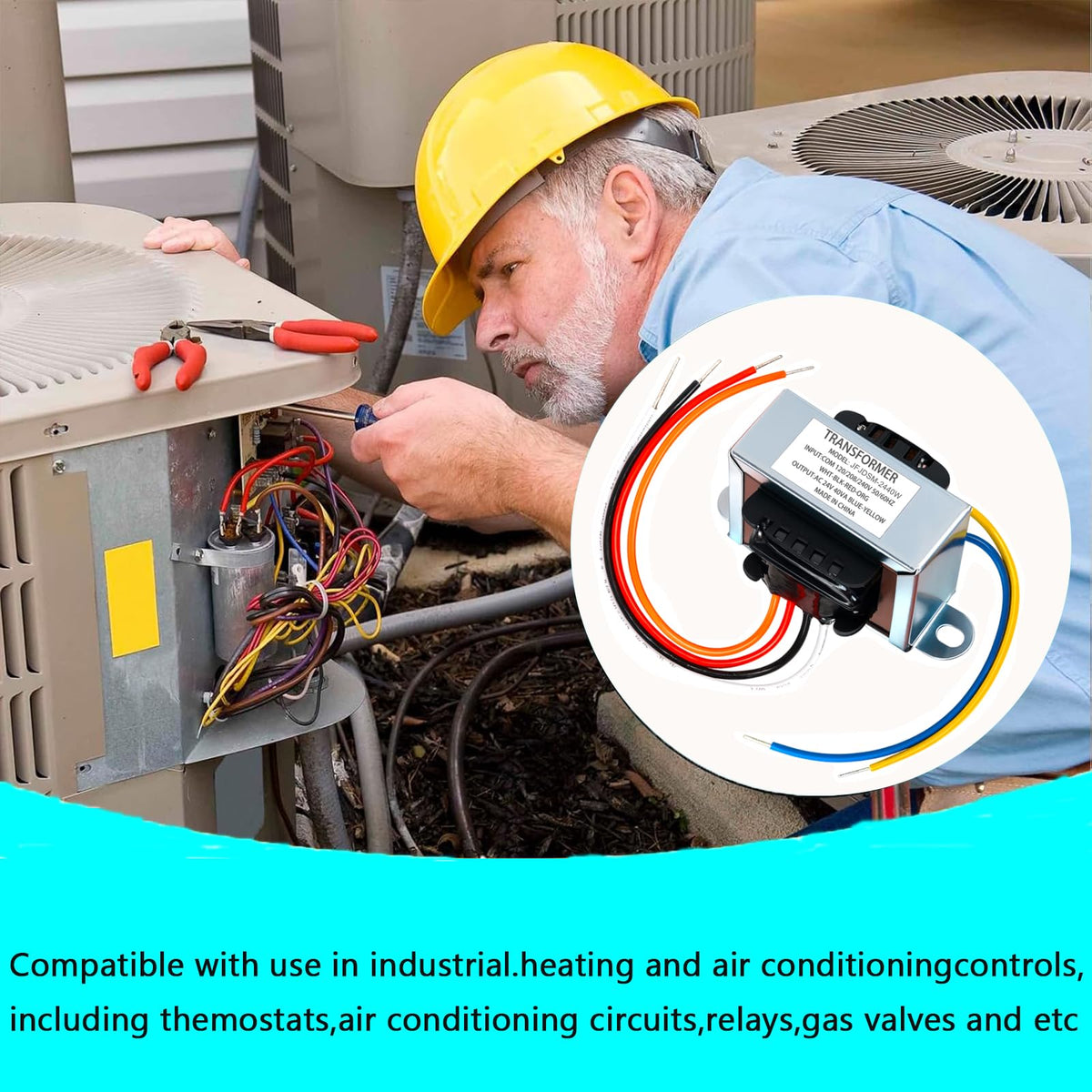 JFJDSM 24V 40VA transformer foot mount ensures secure, stable installation