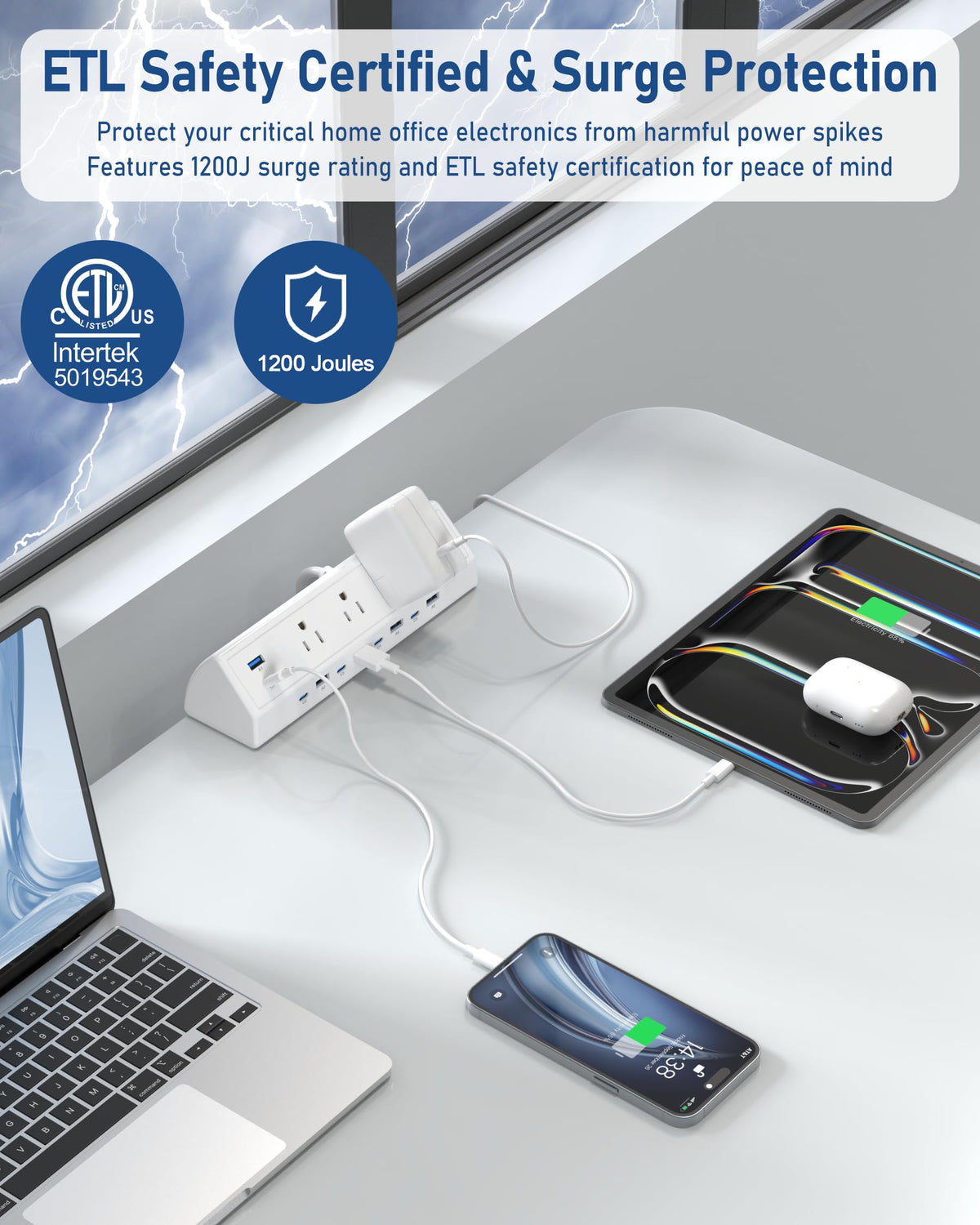 Jgstkcity 12-port charging hub powers multiple devices at once.