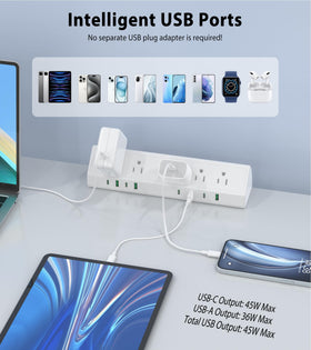 Jgstkcity 20-foot flat cord reaching distant outlets