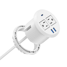 Jgstkcity 2-in-1 desk grommet with USB-C output for fast charging