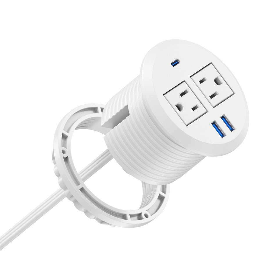 Jgstkcity 2-in-1 desk grommet with USB-C output for fast charging