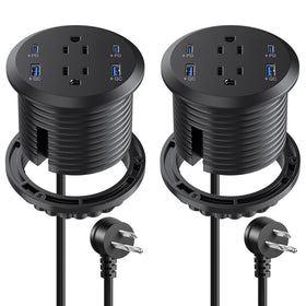 Jgstkcity 3-inch desktop power grommet with USB-C 65W fast charging