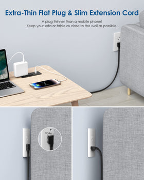 Jgstkcity 6ft cord keeps cords organized and within reach