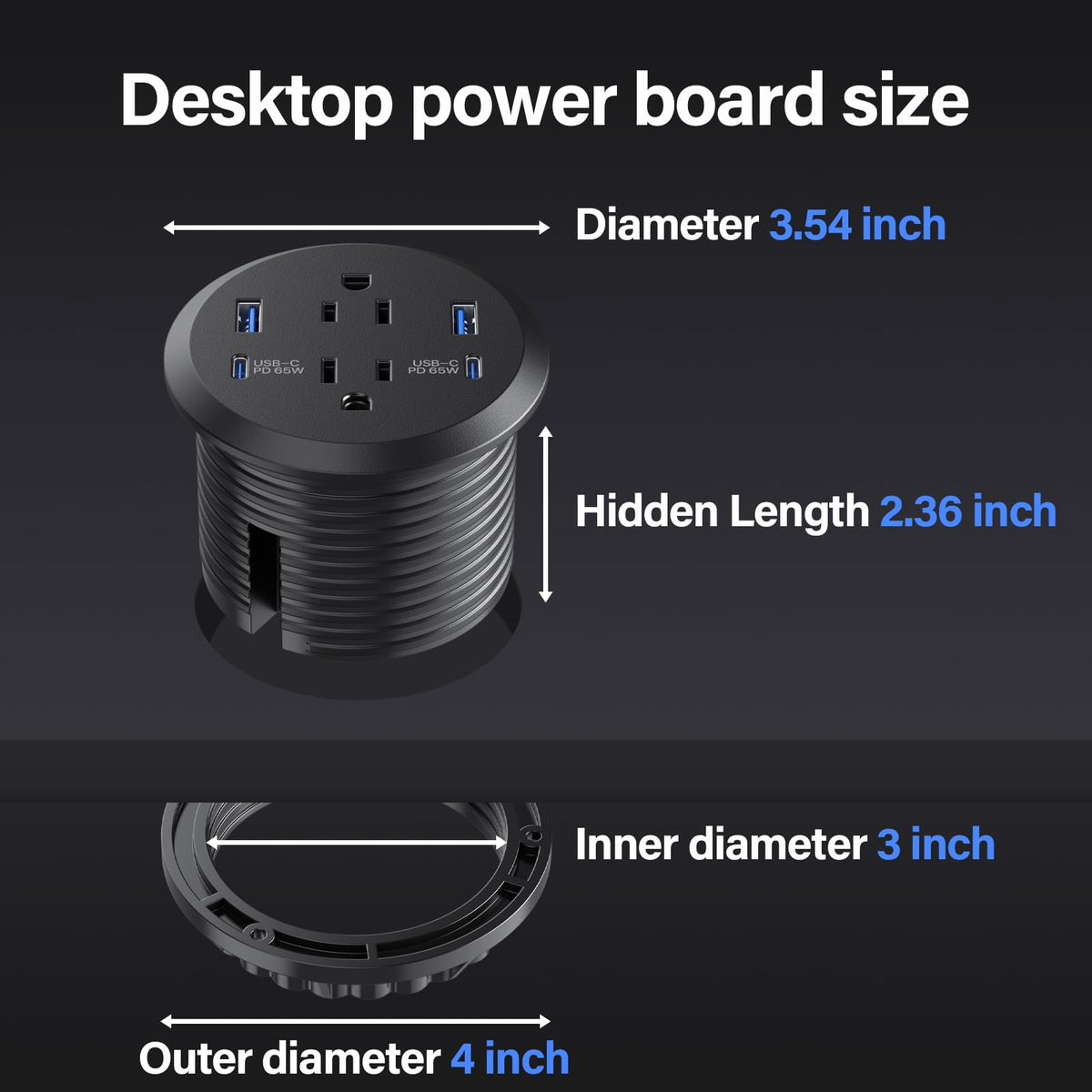 6-foot flat extension cord included for flexible placement