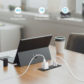 Jgstkcity close-up of three widely spaced outlets for bulky chargers