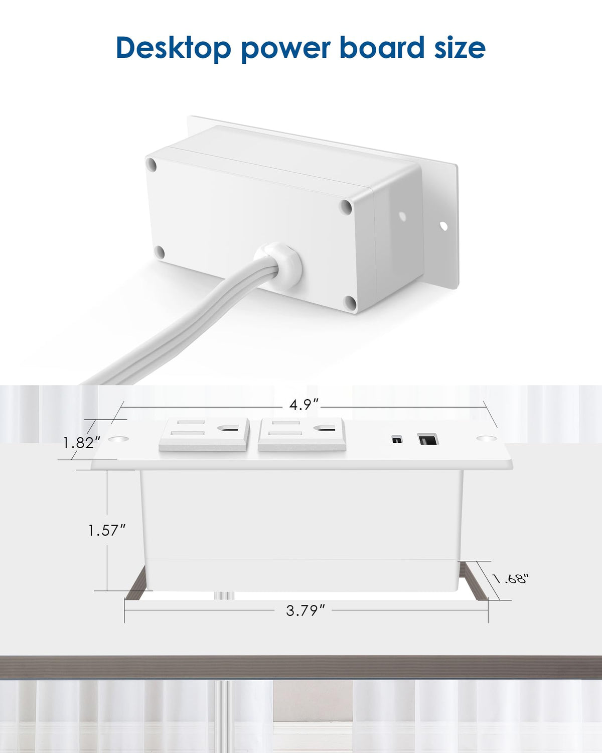 Jgstkcity 6ft cord enables flexible placement around conference tables.