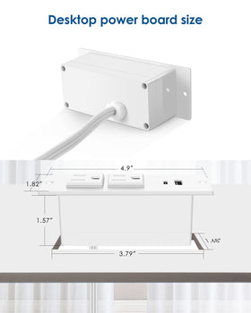 Jgstkcity 6ft cord enables flexible placement around conference tables.