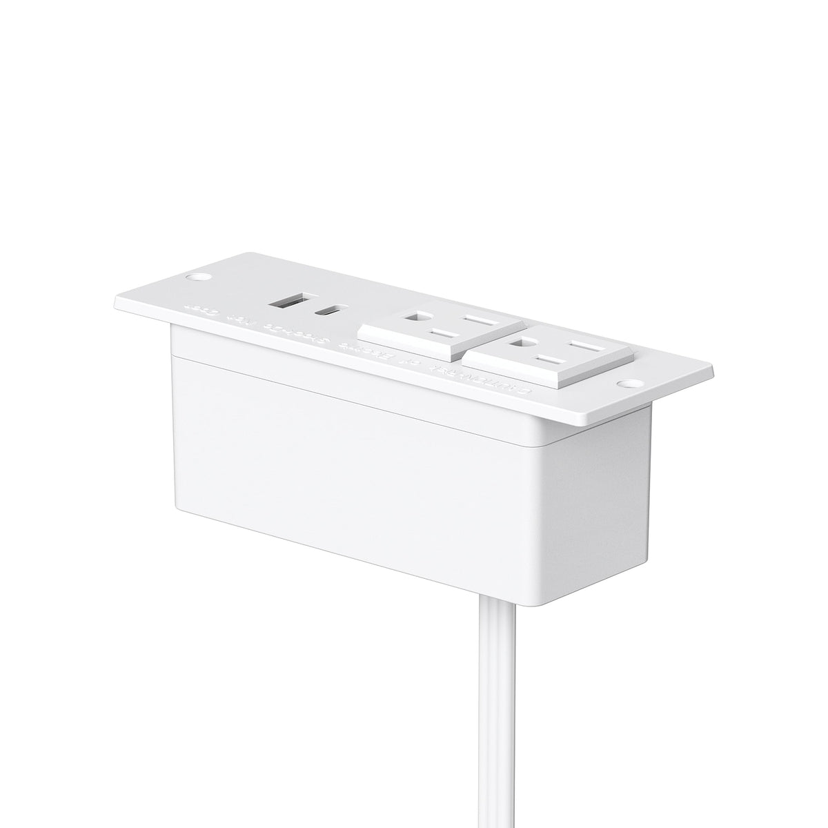 Jgstkcity recessed power strip shows a flat plug for sleek installation.