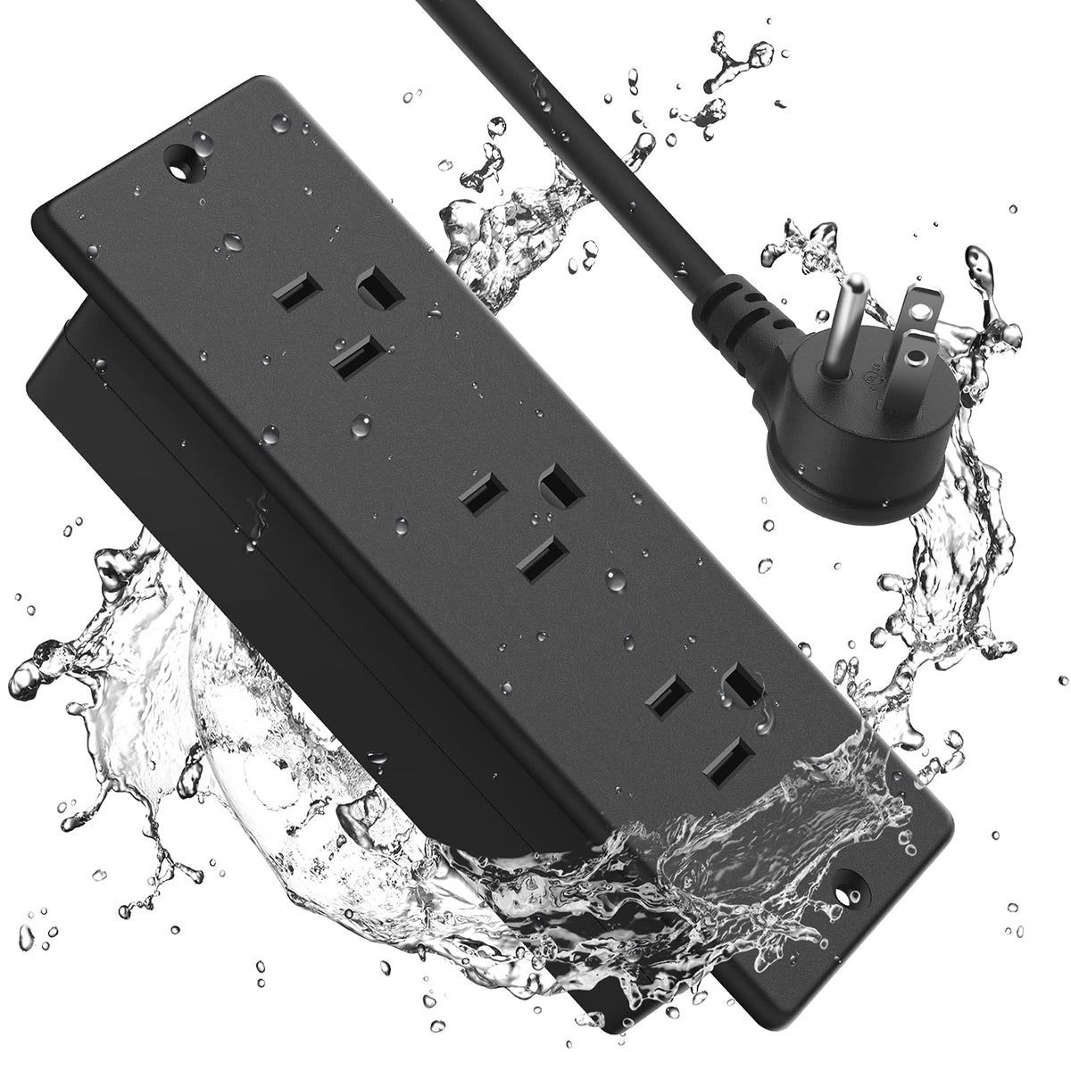 Jgstkcity conference recessed power strip with three outlets keeps cables organized during meetings.