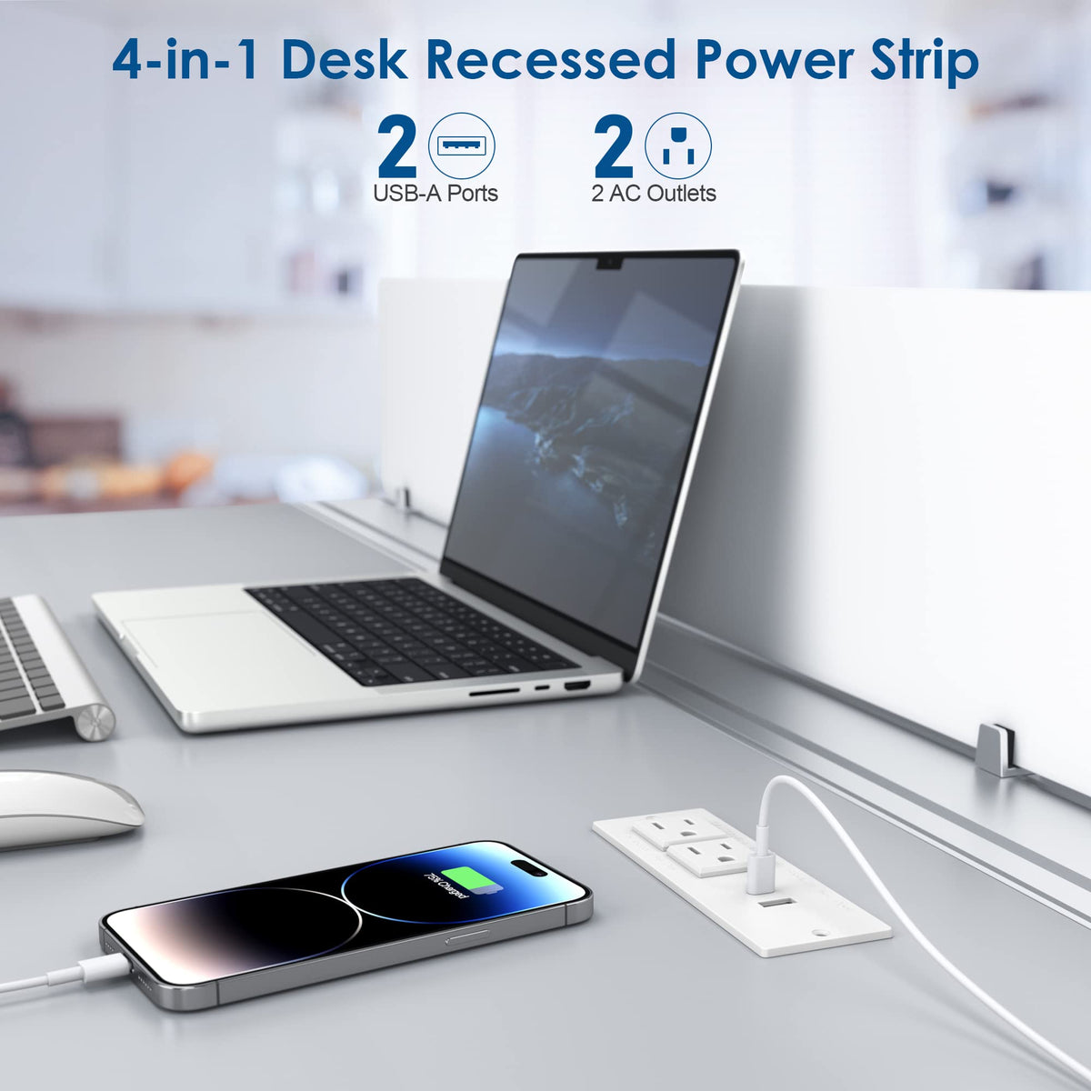 Jgstkcity power strip with USB ports ideal for quick device charging
