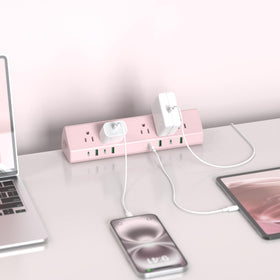 Jgstkcity desk clamp power strip 6ft flat plug reaches behind furniture