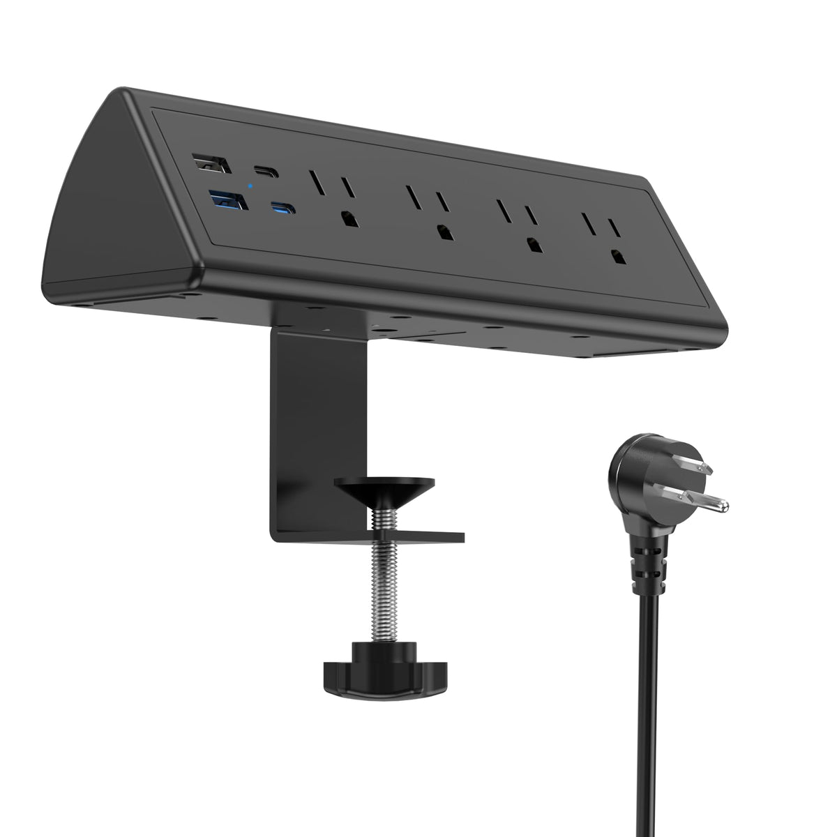 Jgstkcity desk clamp power strip attached to desk edge for reliable charging