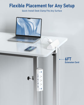 Jgstkcity desk edge mount clips securely to the desk.