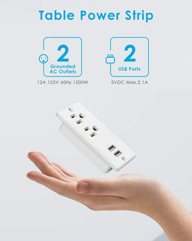 Jgstkcity desk outlet with USB ports for convenient device charging at workspace.