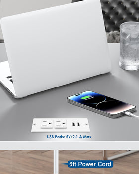 Jgstkcity flush mount desktop power outlet for side tables
