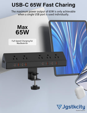 Jgstkcity edge-mount bracket secures your desk hub for tidy, stable connectivity.