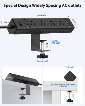 Jgstkcity flat plug and 14AWG cord profile for low-profile furniture fit