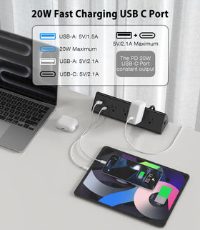 Jgstkcity flat plug and 6ft cord for flexible placement behind furniture
