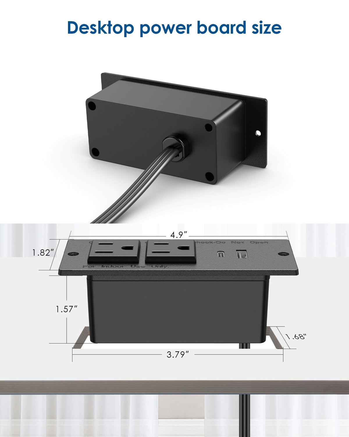 Jgstkcity flush-mount outlet with a 6ft cord ready for conference rooms.