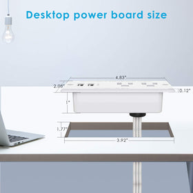Jgstkcity flush-mount table outlet integrates cleanly for minimal surface clutter.