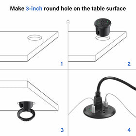 Jgstkcity 4 USB ports ready to charge multiple gadgets.