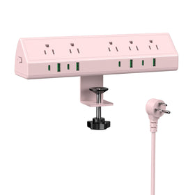 Jgstkcity front view mounted on desk showing neat cable access and quick charging