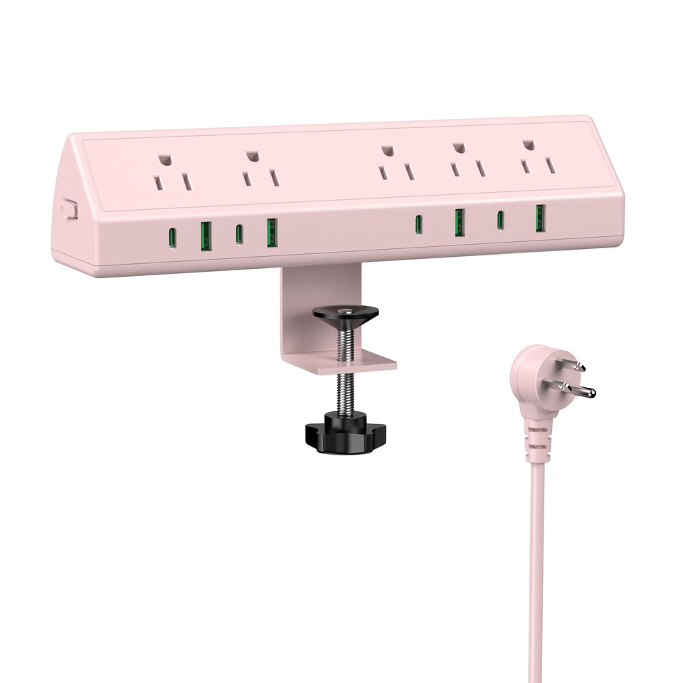 Jgstkcity front view mounted on desk showing neat cable access and quick charging