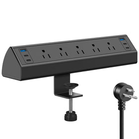 Jgstkcity front view showing outlets and USB ports for organized charging
