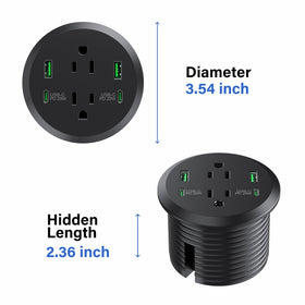 Jgstkcity next to ruler showing 3‑inch hole fit and compact footprint for easy installation