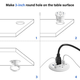 Jgstkcity side profile showing nearly flush recessed mounting for a streamlined desk look