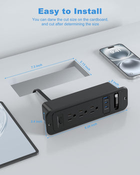 Jgstkcity installed on a countertop showing clean integrated charging setup