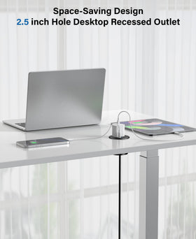 Jgstkcity desk power grommet fully integrated for clutter-free workspace.