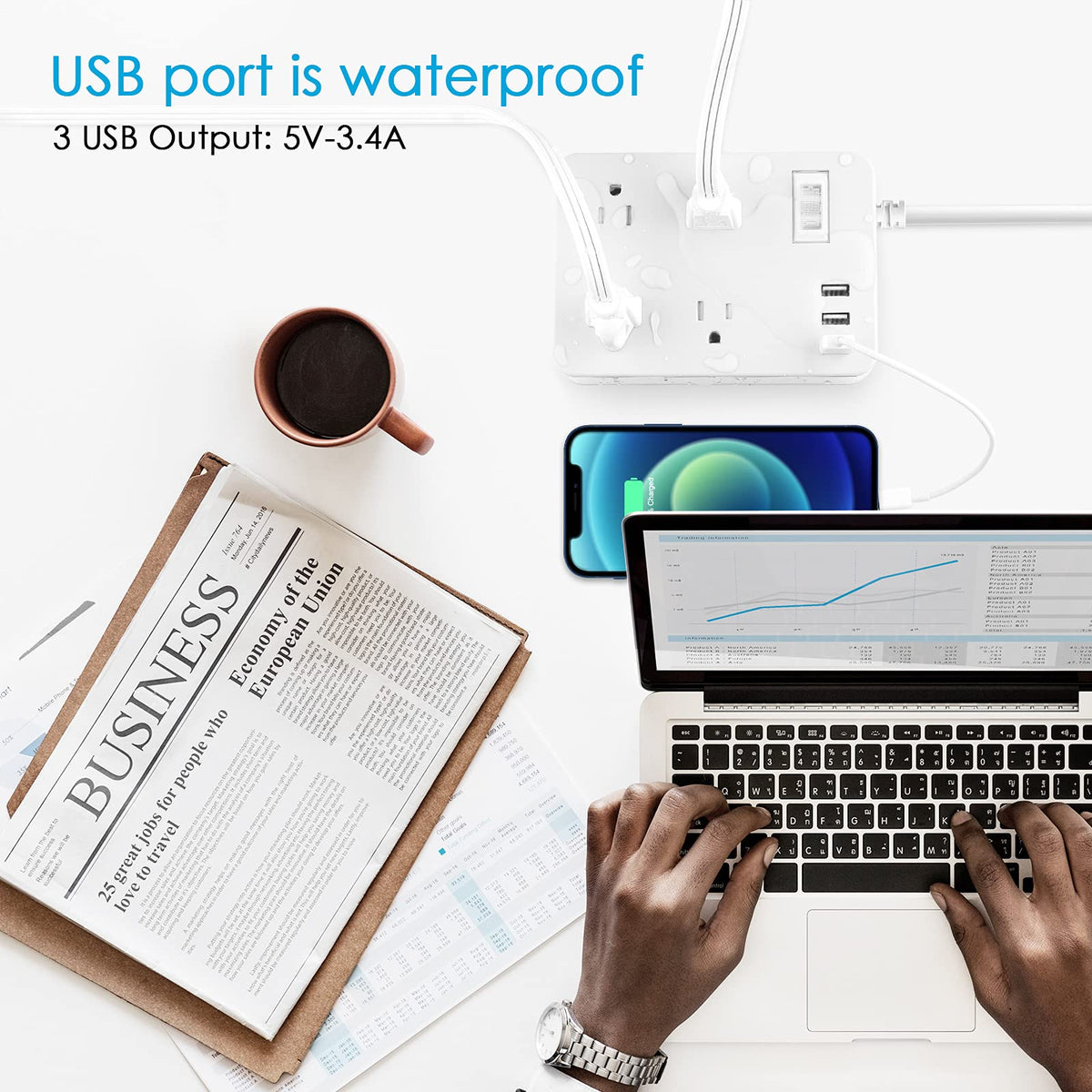 Jgstkcity IPX4 water-resistance shown for damp environments.