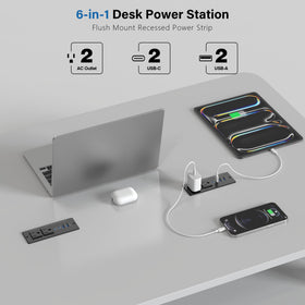 Jgstkcity recessed unit installed in side table reducing cable clutter