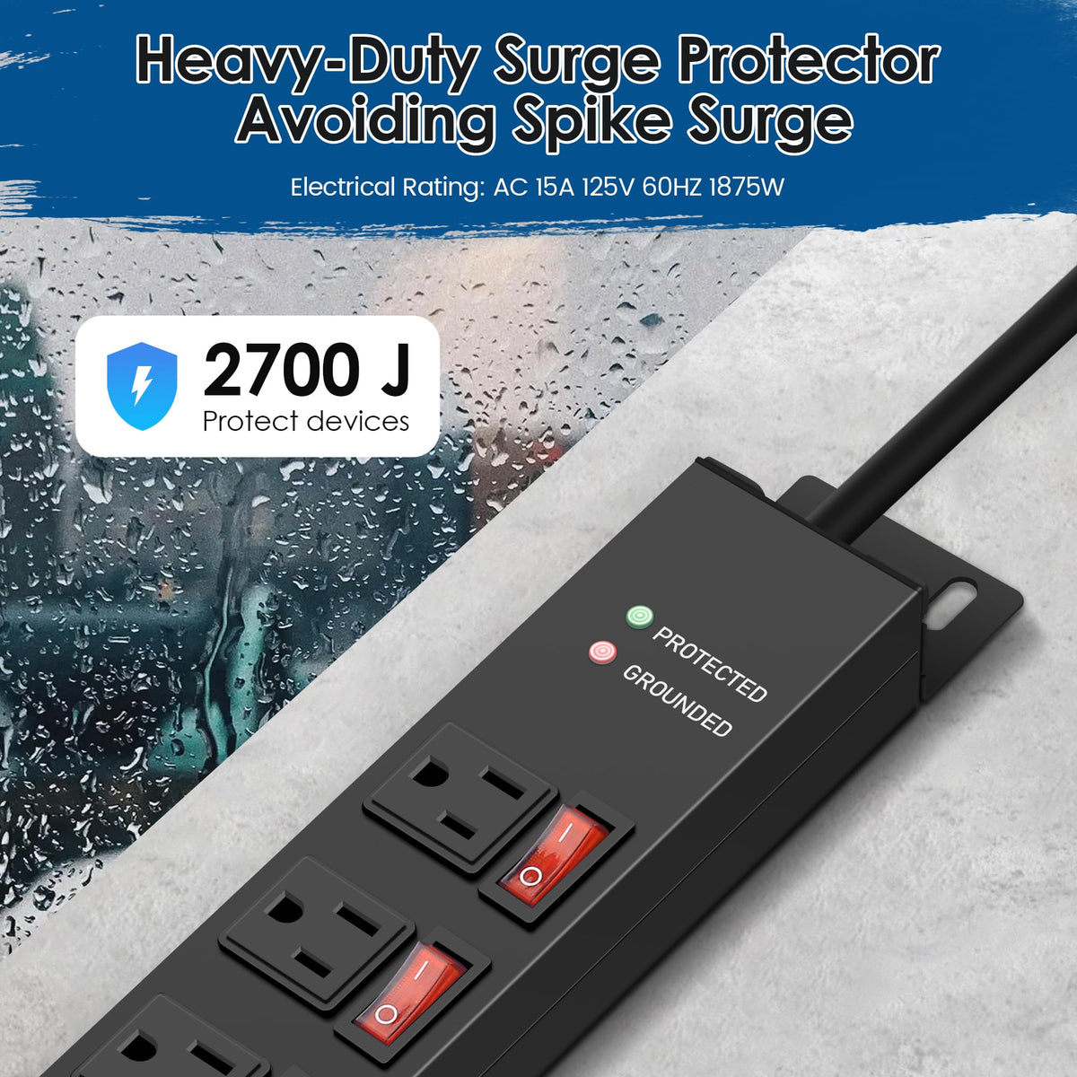 Jgstkcity PDU with individual LED switches for precise outlet control