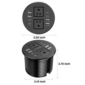 Jgstkcity desk power grommet ready for quick setup.